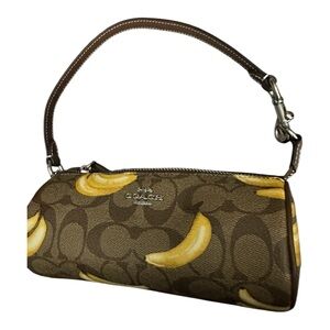Coach Nolita Barrel Bag in Signature Canvas with Banana Print